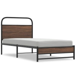 Cadre de lit sans matelas 107x203 cm chêne marron 