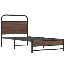 Cadre de lit sans matelas 107x203 cm chêne marron 