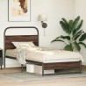 Cadre de lit sans matelas 107x203 cm chêne marron 