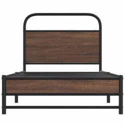 Cadre de lit sans matelas 107x203 cm chêne marron 