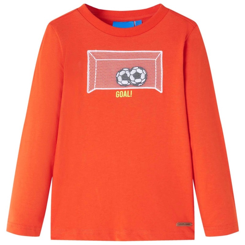T-shirt enfants manches longues orange vif 140 