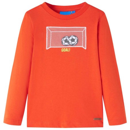 T-shirt enfants manches longues orange vif 140 
