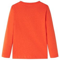 T-shirt enfants manches longues orange vif 140 