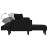 Canapé-lit en forme de L noir 275x140x70 cm tissu 