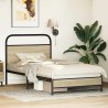Cadre de lit sans matelas 107x203 cm chêne sonoma 