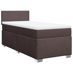Sommier à lattes de lit avec matelas Marron foncé 90x190 cm 