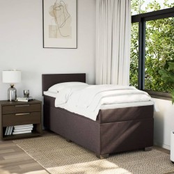Sommier à lattes de lit avec matelas Marron foncé 90x190 cm 