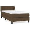 Sommier à lattes de lit avec matelas Marron foncé 100x200 cm 