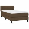 Sommier à lattes de lit avec matelas Marron foncé 100x200 cm 