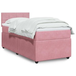Sommier à lattes de lit avec matelas Rose 90x190 cm Velours 