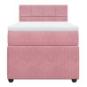 Sommier à lattes de lit avec matelas Rose 90x190 cm Velours 