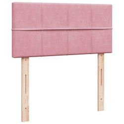 Sommier à lattes de lit avec matelas Rose 90x190 cm Velours 