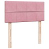 Sommier à lattes de lit avec matelas Rose 90x190 cm Velours 