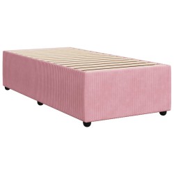 Sommier à lattes de lit avec matelas Rose 90x190 cm Velours 