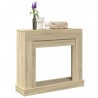 Cadre de cheminée chêne sonoma 100x30x87,5 cm bois d'ingénierie 