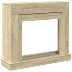 Cadre de cheminée chêne sonoma 100x30x87,5 cm bois d'ingénierie 