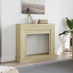 Cadre de cheminée chêne sonoma 100x30x87,5 cm bois d'ingénierie 