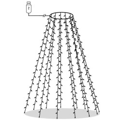Guirlande lumineuse d'arbre de Noël avec 180 LED 180 cm 