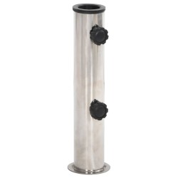 Base de parasol pour mât Ø38/48 mm argenté inox 