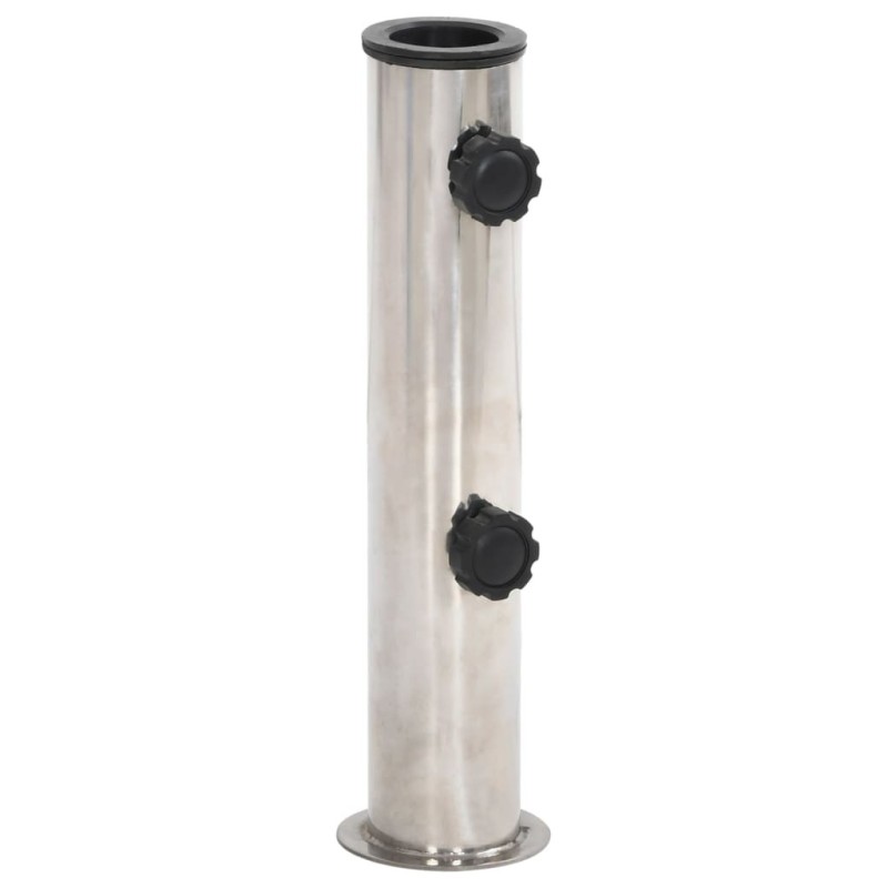 Base de parasol pour mât Ø38/48 mm argenté inox 