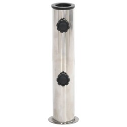 Base de parasol pour mât Ø38/48 mm argenté inox 