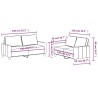 Ensemble de canapés 2 pcs avec coussins Jaune clair Tissu 