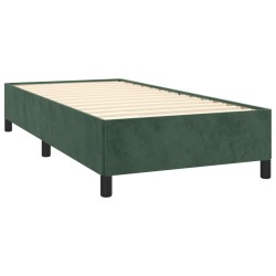 Sommier à lattes de lit et matelas Vert foncé 80x200 cm Velours 