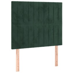 Sommier à lattes de lit et matelas Vert foncé 80x200 cm Velours 