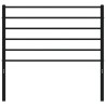 Tête de lit métal noir 75 cm 
