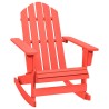 Chaise à bascule de jardin Adirondack bois de sapin rouge 