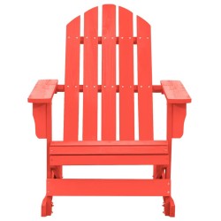 Chaise à bascule de jardin Adirondack bois de sapin rouge 