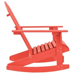 Chaise à bascule de jardin Adirondack bois de sapin rouge 