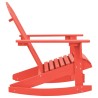 Chaise à bascule de jardin Adirondack bois de sapin rouge 