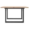 Table basse cadre en O 60x60x40 cm bois de pin massif et acier 