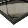 Ensemble à manger de jardin coussins 7pcs Noir Résine tressée 