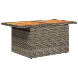 Salon de jardin 5 pcs avec coussins gris résine tressée 