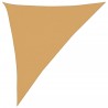 Voile d'ombrage 160 g/m² triangulaire sable 3x4x5 m PEHD 