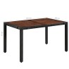 Ensemble à manger d'extérieur 7pcs Résine tressée acacia Noir 