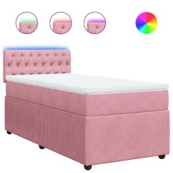 Sommier à lattes de lit et matelas Rose 80x200 cm Velours 