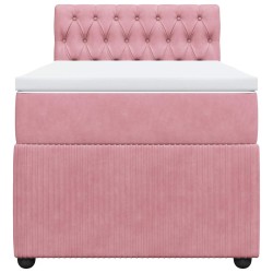 Sommier à lattes de lit et matelas Rose 80x200 cm Velours 