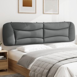 Coussin de tête de lit gris clair 200 cm tissu 
