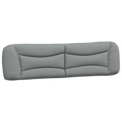 Coussin de tête de lit gris clair 200 cm tissu 