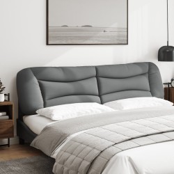 Coussin de tête de lit gris clair 200 cm tissu 