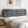 Coussin de tête de lit gris clair 200 cm tissu 