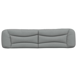 Coussin de tête de lit gris clair 200 cm tissu 