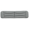 Coussin de tête de lit gris clair 200 cm tissu 