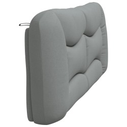 Coussin de tête de lit gris clair 200 cm tissu 