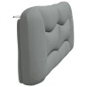 Coussin de tête de lit gris clair 200 cm tissu 