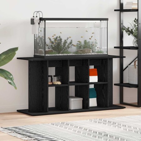 Support pour aquarium chêne noir 120x40x60 cm bois d'ingénierie 
