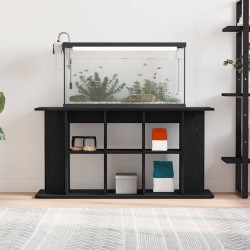 Support pour aquarium chêne noir 120x40x60 cm bois d'ingénierie 